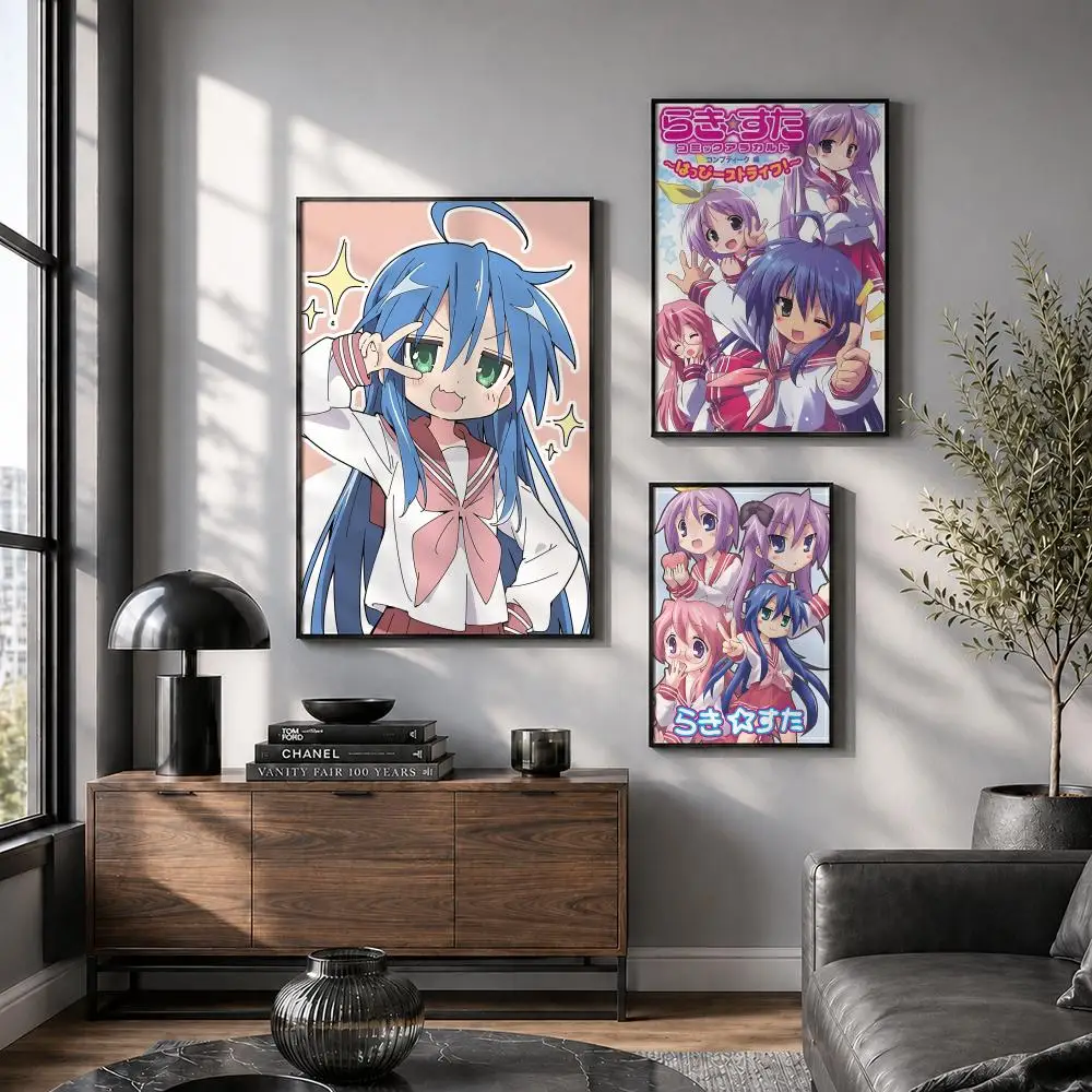 Adorable Anime Girl Self-Adhesive Wall Art Sticker - Waterproof Decor for Coffee House or Dorm Room