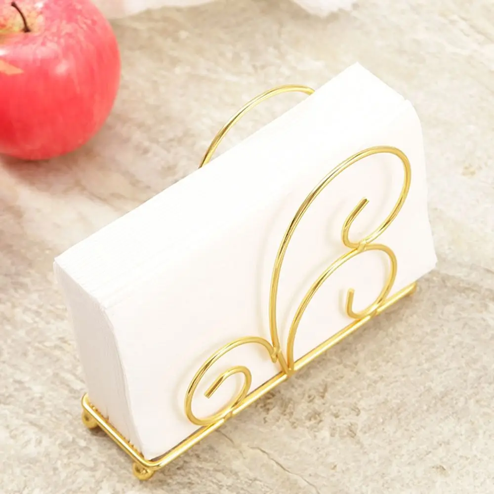 Space-Saving Metal Napkin Holder Nordic Style Freestanding Table Paper Organizer Thicken No-slip Tissue Storage Rack Home 5