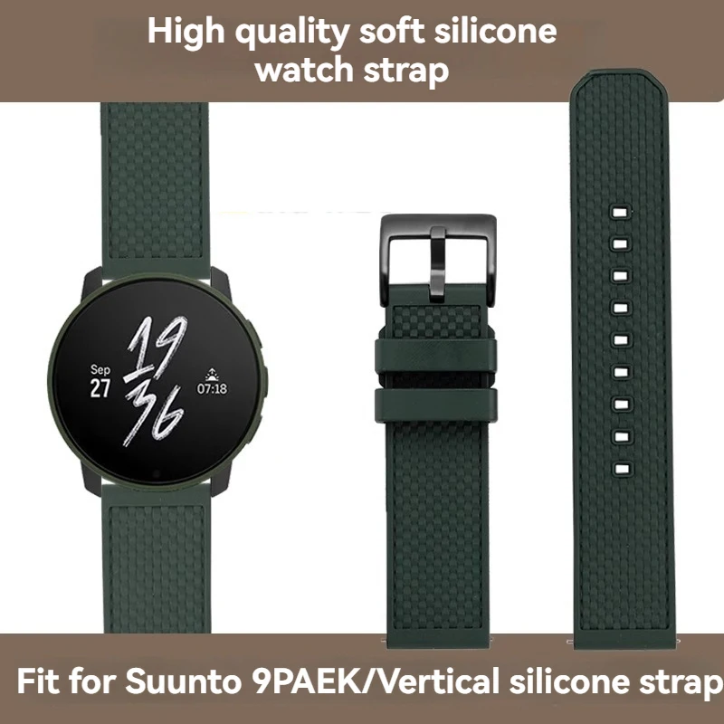 thumbnail image 1 of Correa de repuesto para reloj deportivo para exteriores SUUNTO Suunto Vertical/9 Peak Pro/9 Peak/5 Peak, accesorio de correa de caucho fluorado de 22 mm, 1 of 5
