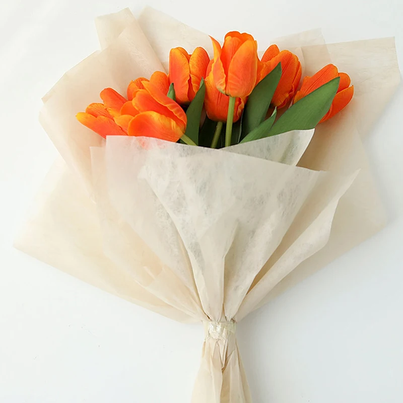 40pcs50pcsFlowerBouquetWrappingPaperSoftSilkCottonFlowers