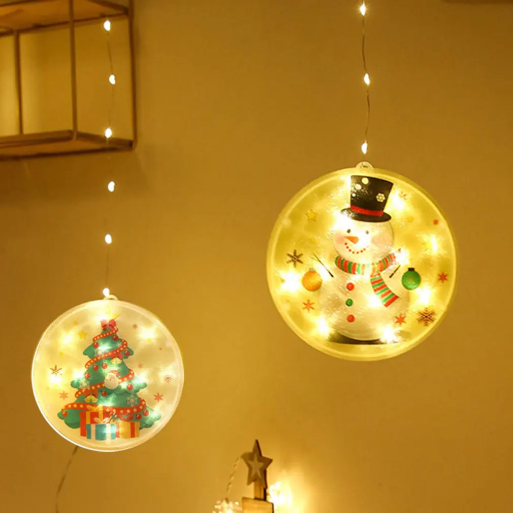 LED Sucker String Light Christmas Decorations for Home Hanging Garland Tree Ornaments Noel Navidad 2022 New Year Gift | Дом и сад
