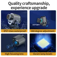 Custom Logo Led Gobo Projector Hd Sign Indoor/Outdoor Use Ip67 Waterproof Rotating Advertising Image Projection Door Lamp 5