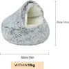 2 in 1 Plush Donut Cuddler Nest Warm Soft Calming Dog Cat Nest Puppy Bed with Cozy Sponge Non-Slip Bottom for pet Small cat Dogs 4