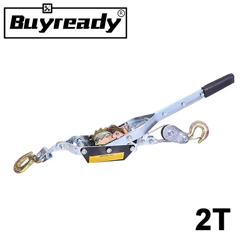 2T 2m Wire Rope Manual Winch Rope Tensioner Ratchet Double Hook Tensioner For Car Cargo