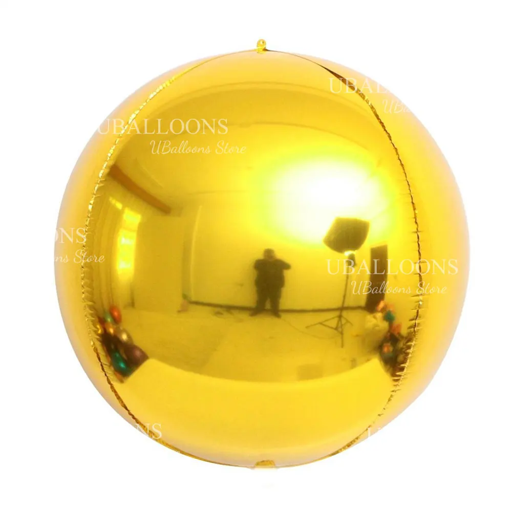 50/60 Zoll Große Folienballons Spiegelbälle 1/2/5 Stück Metallisch Silber Rosa 4D-Ballons für Geburtstag Weihnachten Hochzeit Party Dekoration – Detail 4