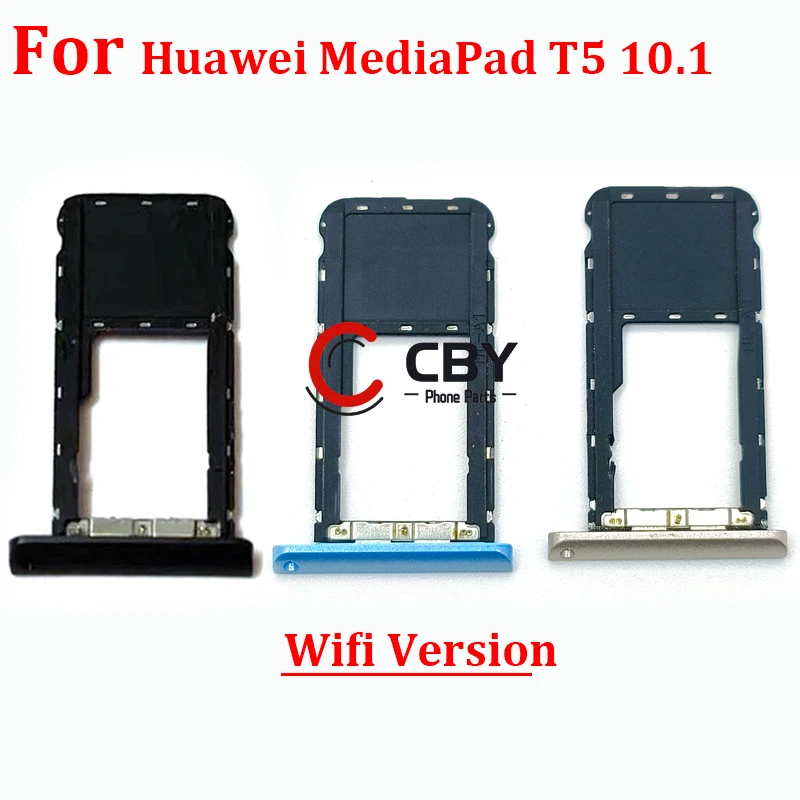 Phone Sim Tray Holder For Huawei MediaPad T5 AGS2-AL00 AGS2-L09 AGS2-W09 10.1 Inch Sim Card Tray Slot Holder Replacement Parts