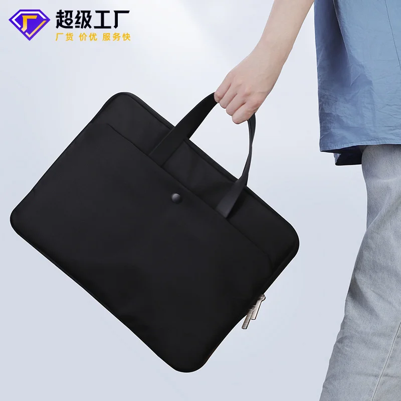 

2023 New Handbag Portable Business Commuting Briefcase Simplified 14 inch Shock Absorbing Laptop Case