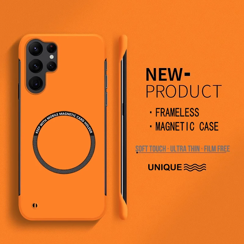 Ultra Thin Magnetic Hard PC Phone Case with Wireless Charging Compatibility