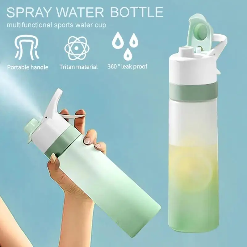 

Spray Water Bottle For Girls Outdoor Sport Fitness Water Cup Large Capacity Spray Bottle BPA Free Drinkware Travel Bottles Kitch