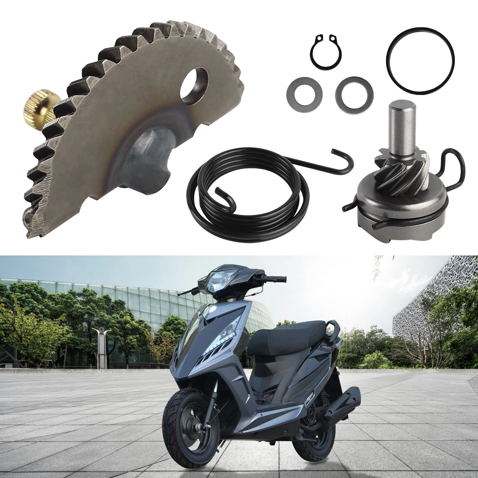 Kick Start Gear Shaft Idle Gear Assembly for GY6 49cc 50cc