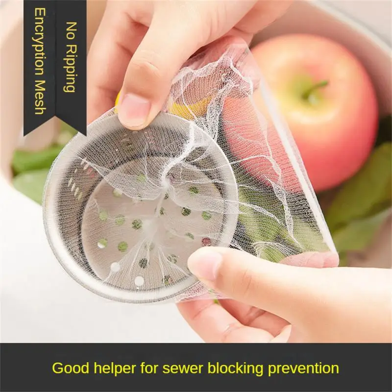 

Disposable Kitchen Sink Filters Sewer Anti-blocking Garbage Bags Pool Leak Mesh Bag Sink Clean Strainer Drain Colander
