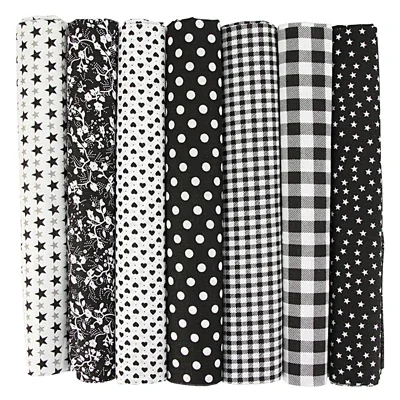 7-Piece Colorful Cotton Patchwork Fabric Set