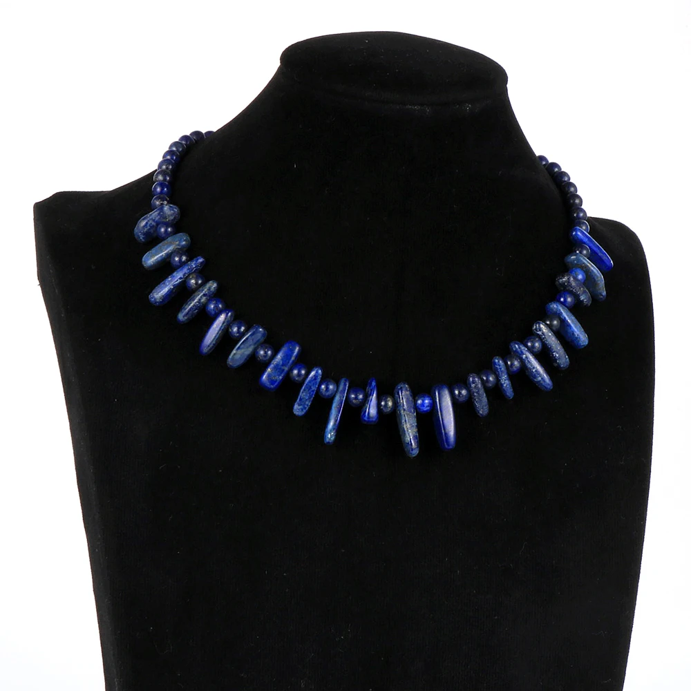 

Vintage Natural Stone Necklace for Men Amethysts Lapis Lazuli Onyx Aventurine Crystal Beads Women Gemstone Necklaces Adjustable
