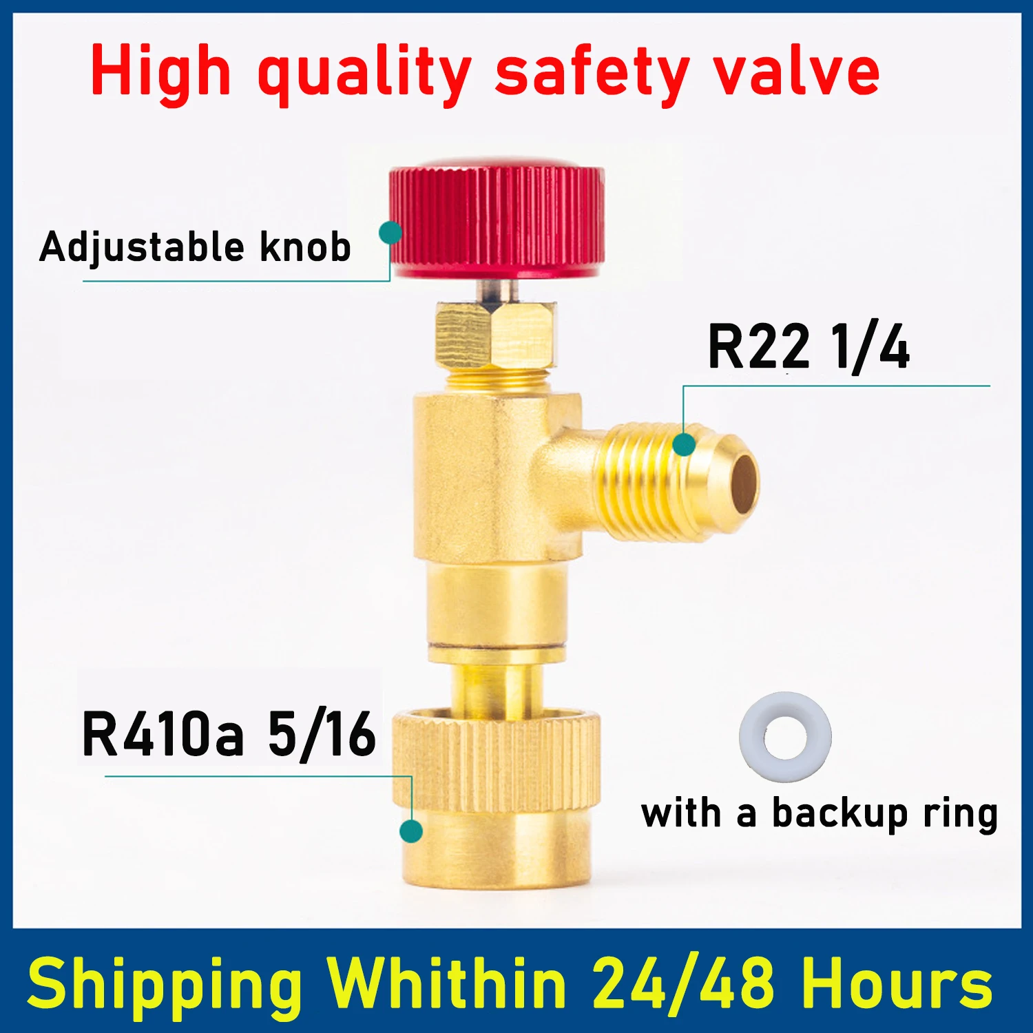 Adattatore Valvola Di Controllo Flusso In Rame 1/4” Maschio A 5/16” Femmina Per R410A