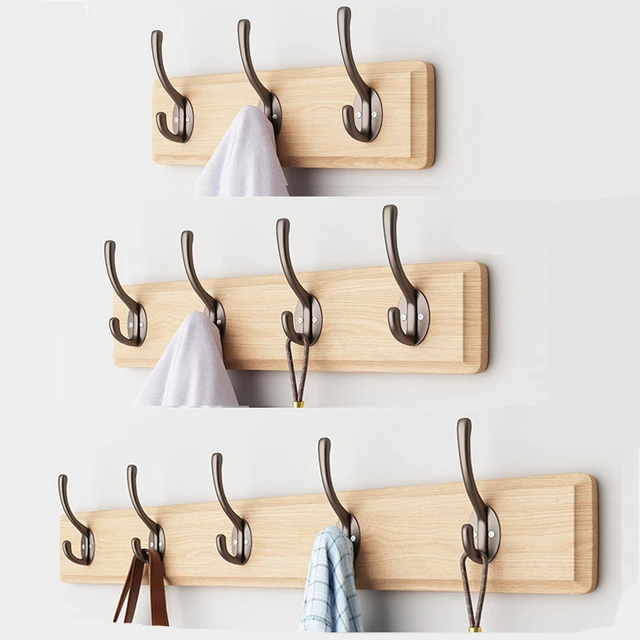 Bedroom Nordic Home Decor Hook Wall Hook Wood Robe Clothes Hanger