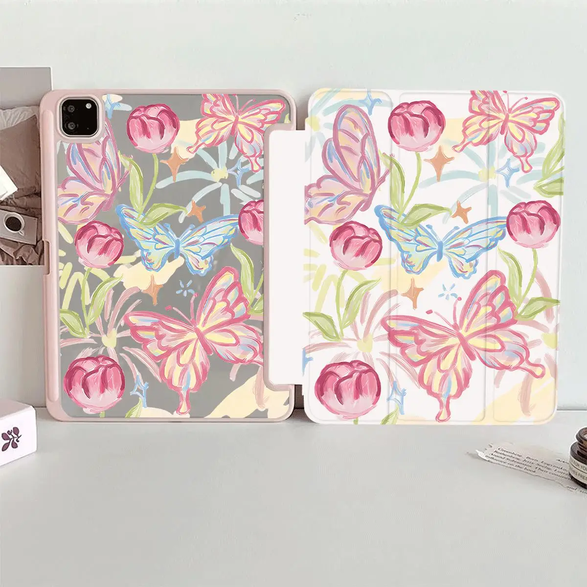 Butterfly Puppy Design Tablet Protective Cover