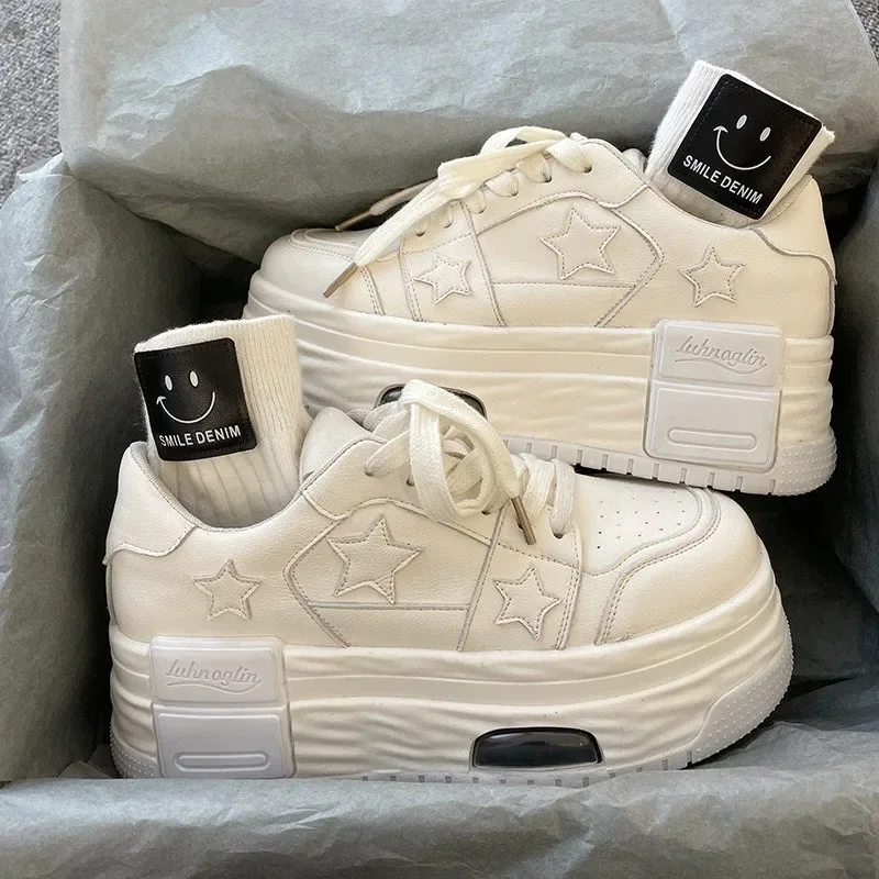 2025 New Women's Sneakers Star Skateboard Trainers Mesh