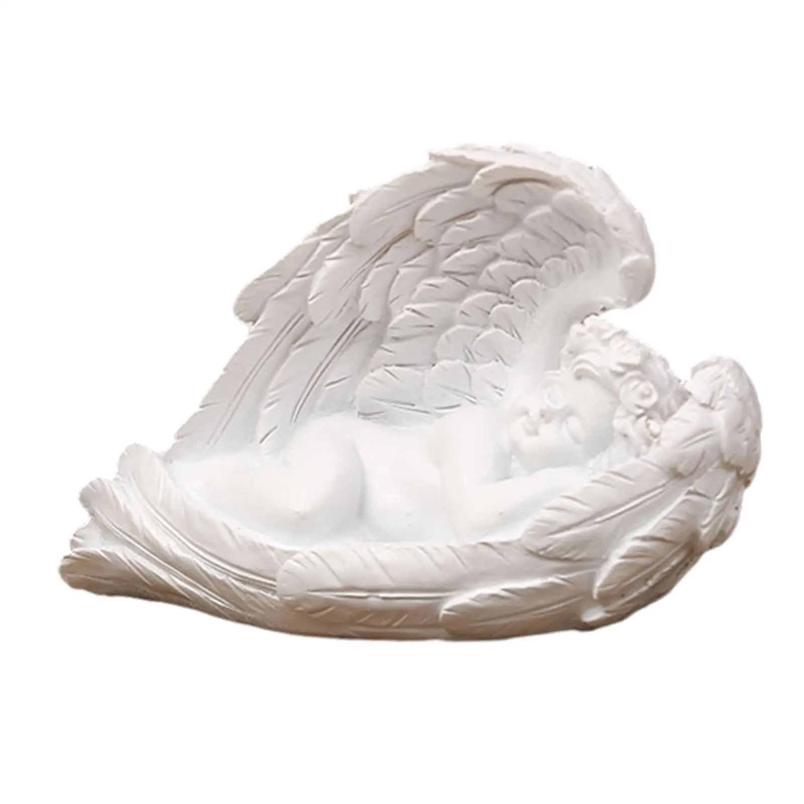 YUEOECOR Statuina Angelo In Resina – 19x9 Cm – Scultura Commemorativa Per Giardino O Interno