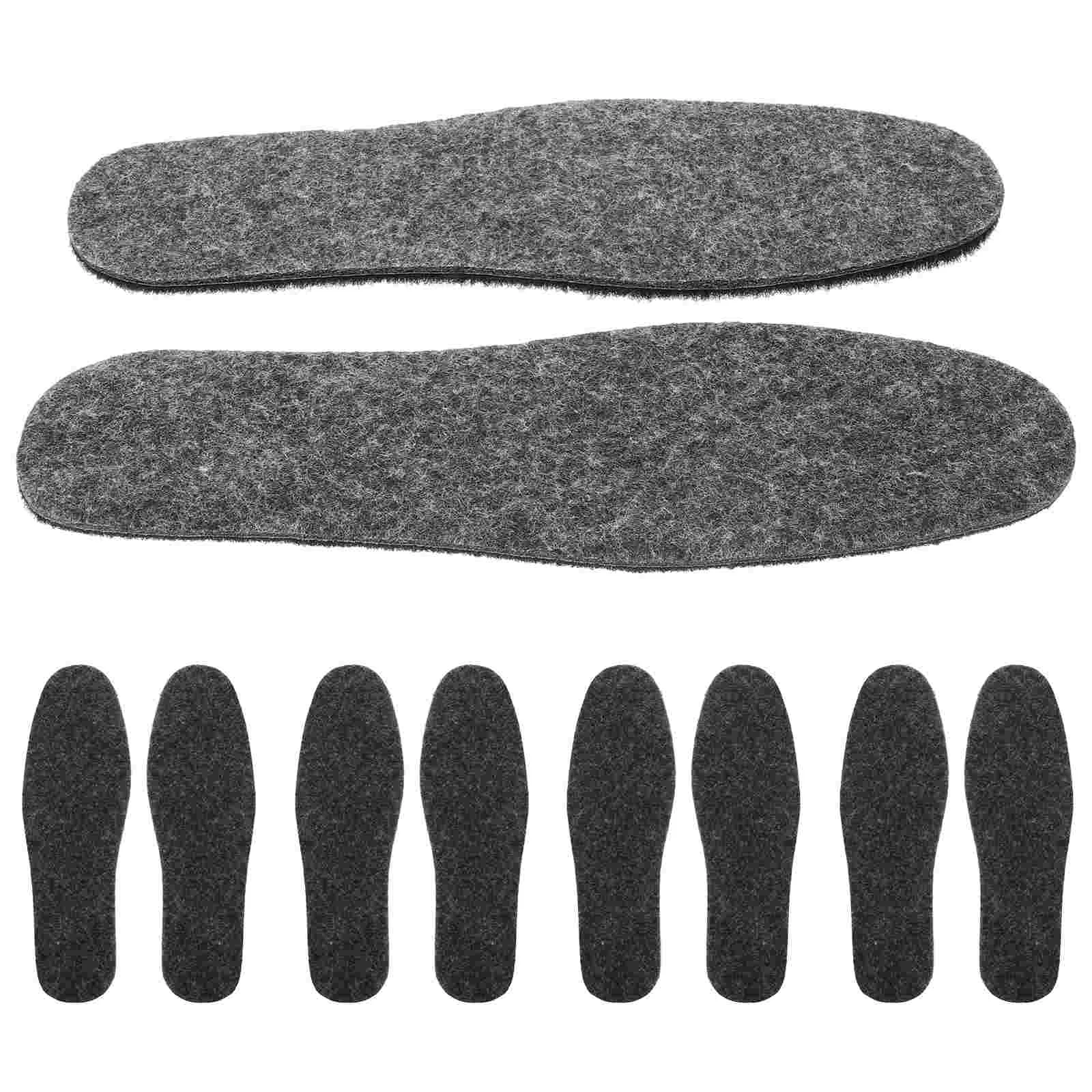 

5 Pairs of Felt Warm Insoles Sneakers Insoles Winter Boots Insole Shoe Inner Pads