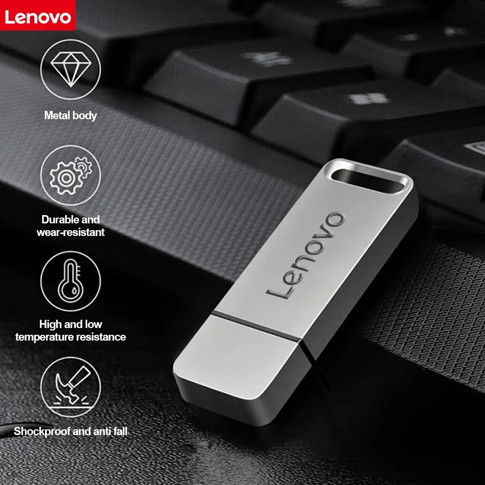 Lenovo 16TB USB 3.2 Flash Drive High Speed Metal Pendrive OTG High Speed Pendrive Portable Ssd Memories For Cellphone Laptop PC