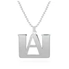 Fashion Simple Silver Color A Logo Letter Stainless Steel Pendant Necklace My This Hero Academia Jewelry Gifts 4