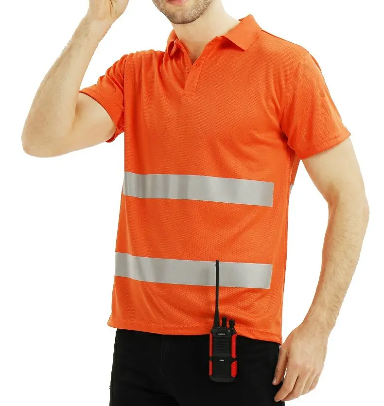 Black Work Shirt Men Safety Polo Shirt Summer Construction Workwear With Reflective Stripes Quick Dry 23 S59ca767febec4935afeb6dd817ca87abz