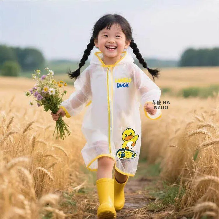 어린이용 전체형 비옷 유치원생용 방수 비옷 초등학생용 비옷 폭우에도 방수되는 비옷