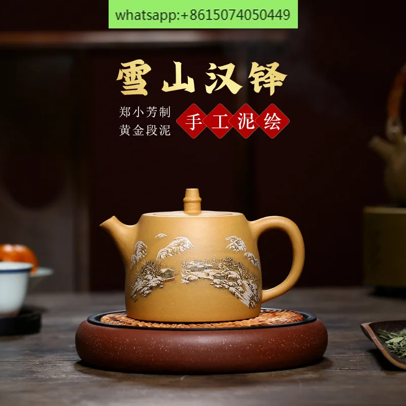 

Hand-painted Handel 500 ml large-capacity teapot in gold section of raw ore