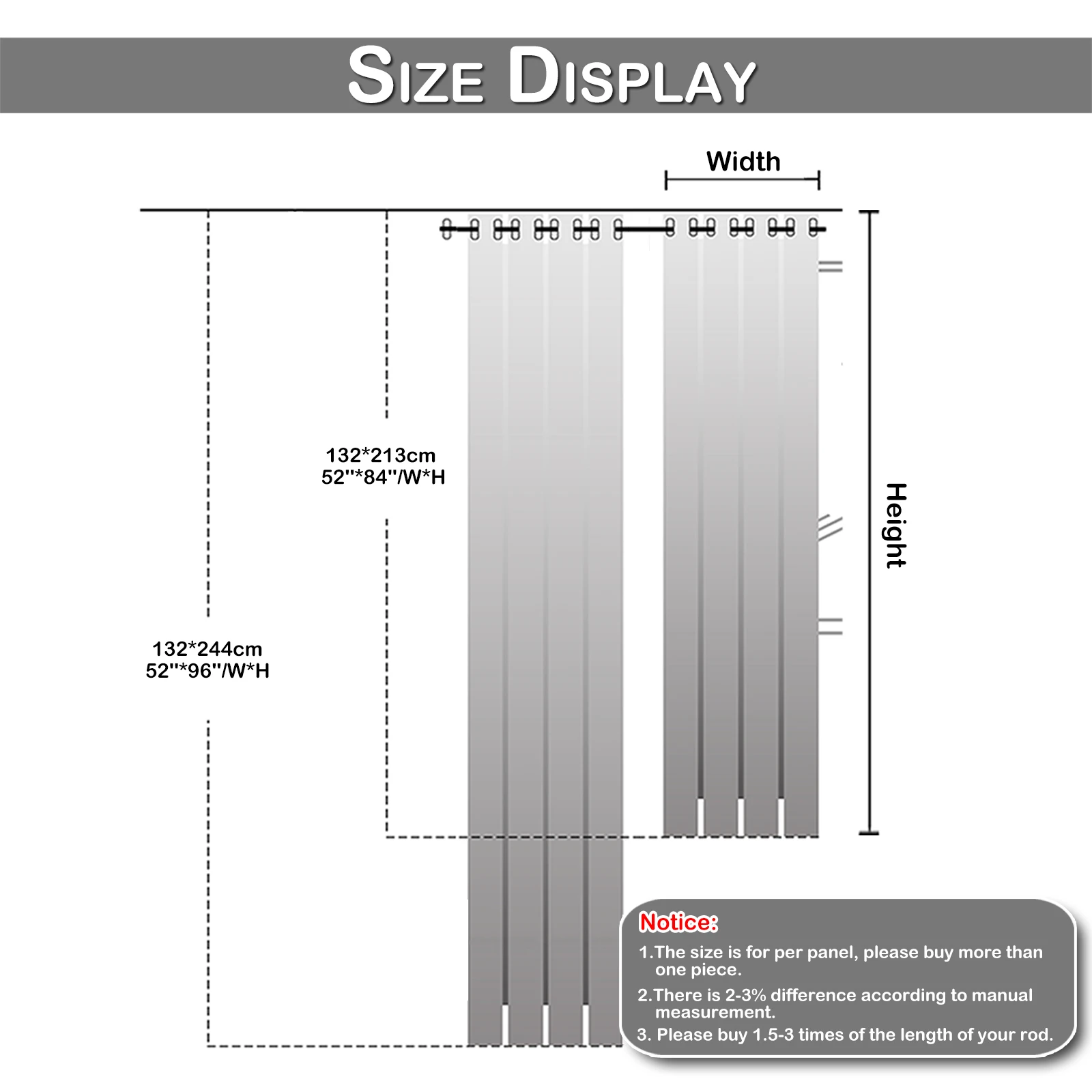 Description Picture 3 of itemThick Blackout Curtains Drapes Thermal Patio Waterproof Outdoor Curtains Windproof Quilted Heavy Duty Winter Curtains Pergola
