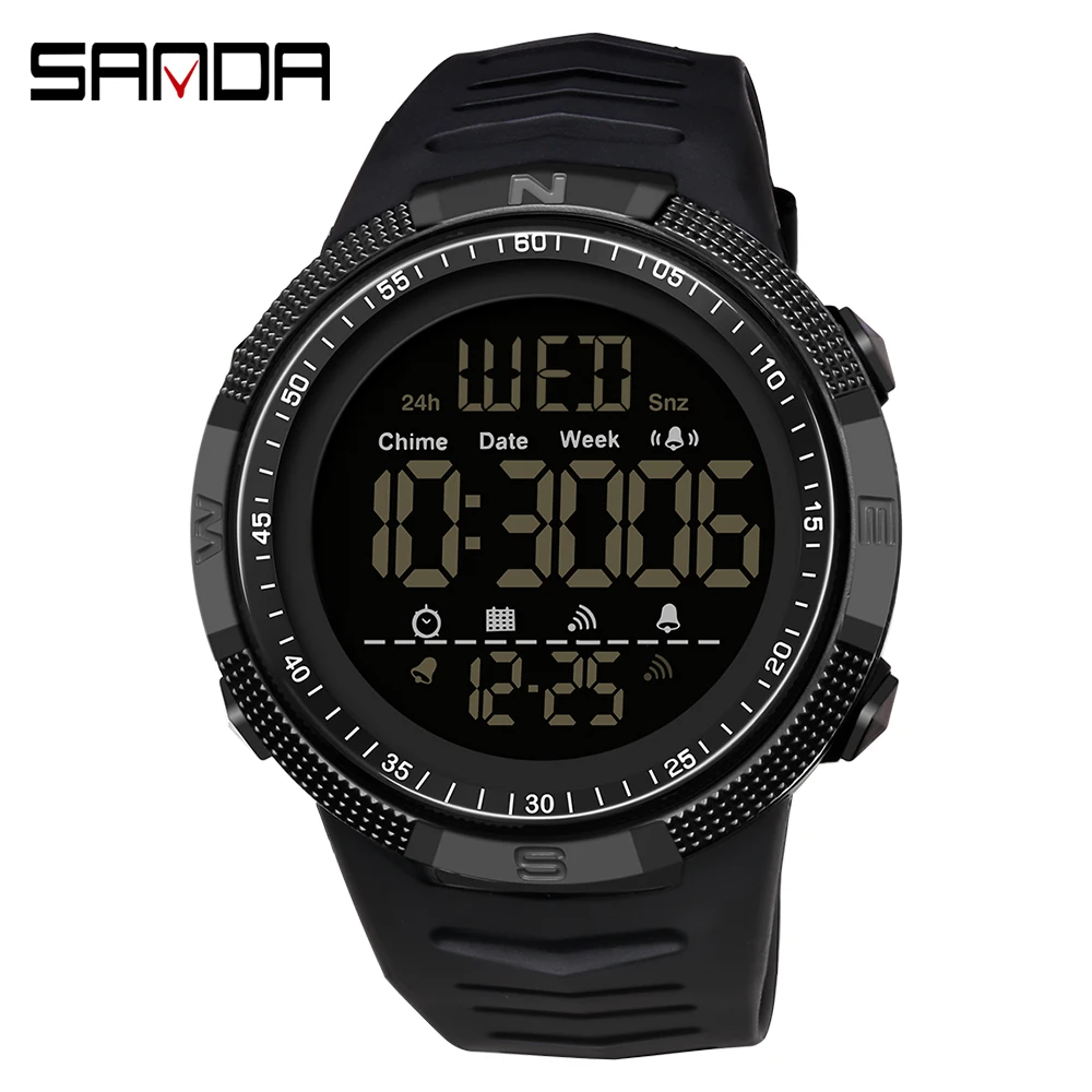 

SANDA New Men Sports Fashion Watch Calendar Chronograph Alarm Clock 50M Waterproof Military Wristwatch Relogios Masculino