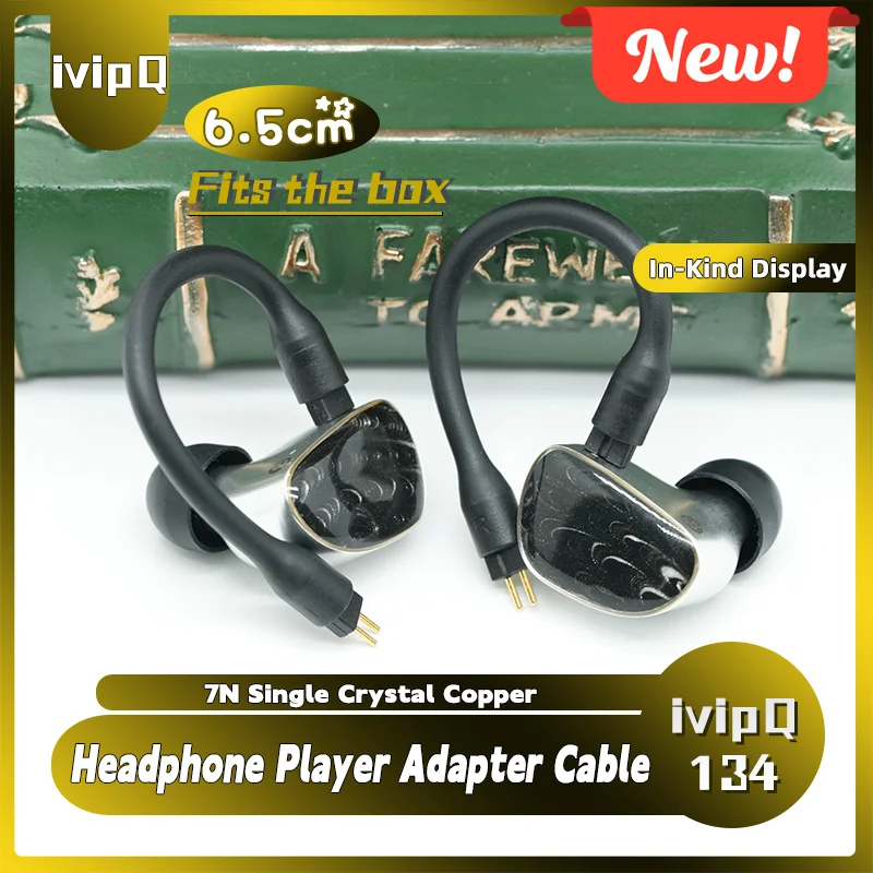 ivipQ HiFi 7N OCC IEM Conversion Cable 2PIN to 2Pin 0.78 MMCX IE90