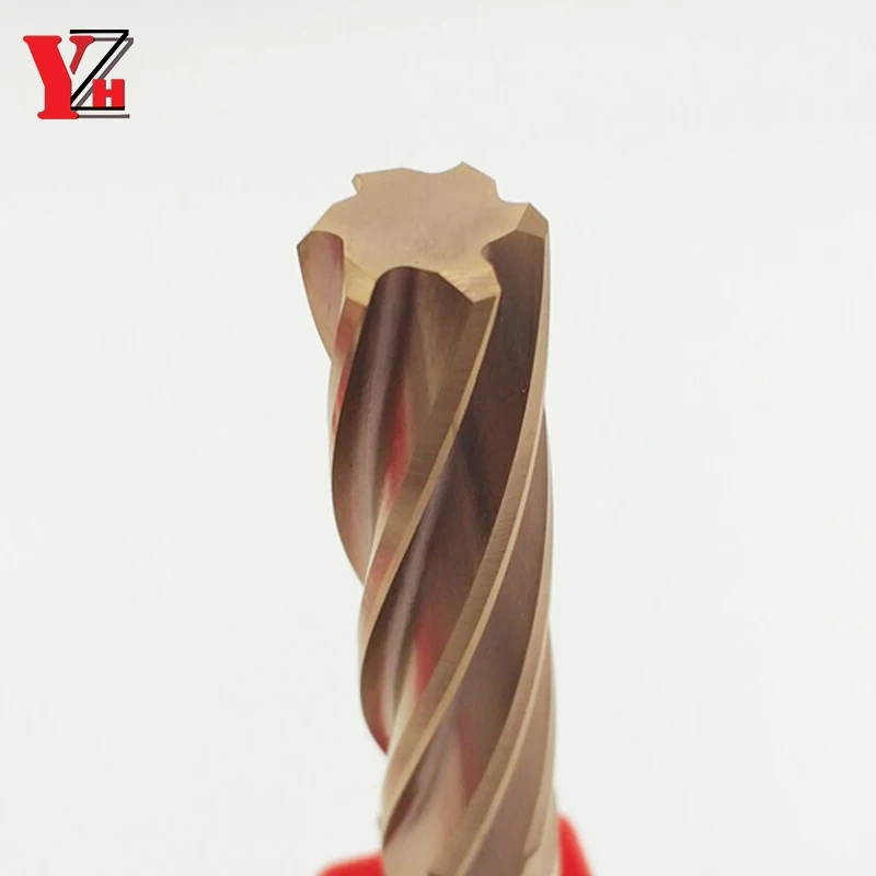 Carbide Reamer YZH Carbide Machine Reamer HRC60 1mm ~10mm Coated Spiral Groove 3F 4F 6F Tolerance H7 Inner Hole Harened Steel Metal Cutter CNC Steel Reamer Tools