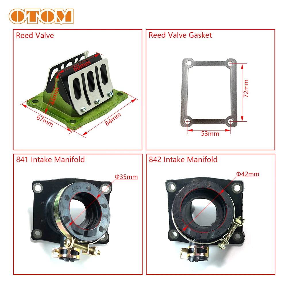 Otom Moto Valve Assy Scooter Collettore Di Aspirazione Reed Valve Assembly Per Yamaha Dt230 Mt250 Dirt Pit Bike Atv Parti Fuoristrada
