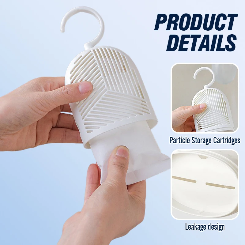 Reusable Hanging Clothes Dehumidification Box Dehumidifier Packs Anti-Mold with Water Collector for Wardrobe Closet Cabinet clothes dehumidifier