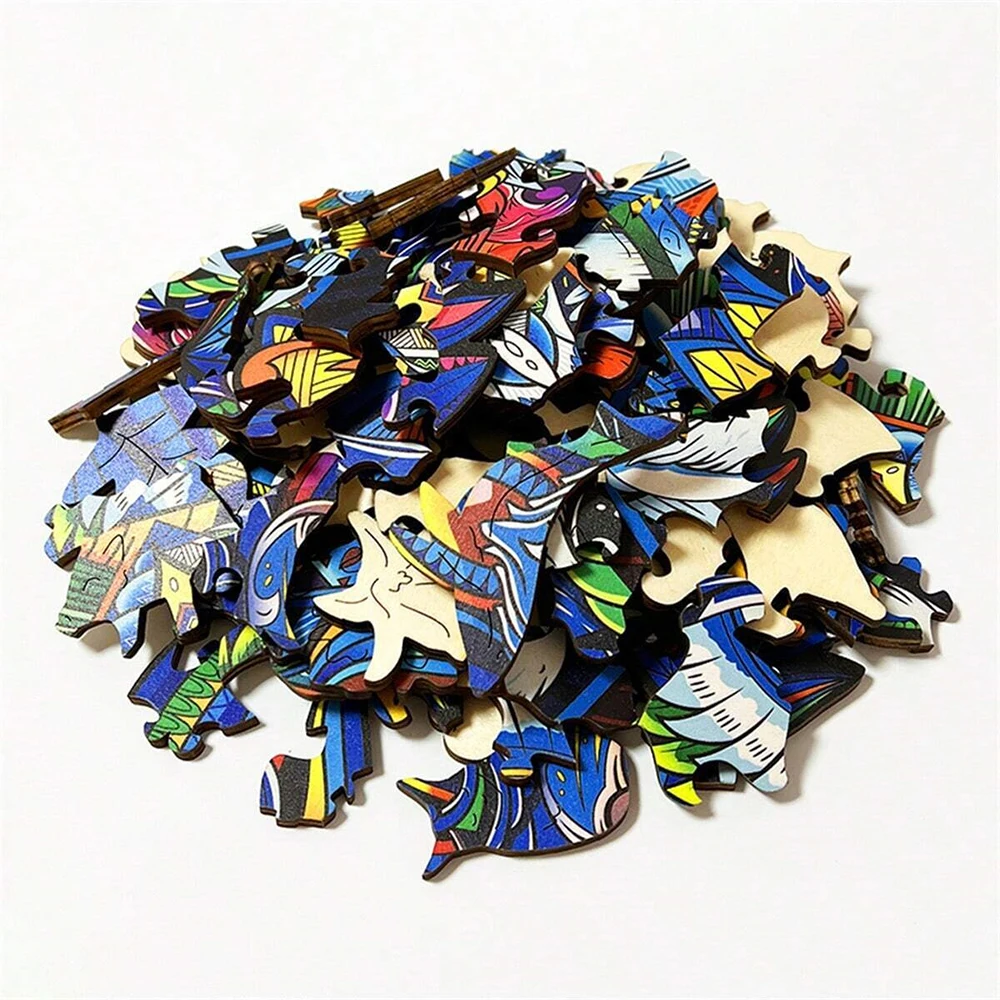 Rooster Puzzle 3D Wooden Puzzle Children Wooden DIY Crafts Decompression Toys Cock Animal Puzzles