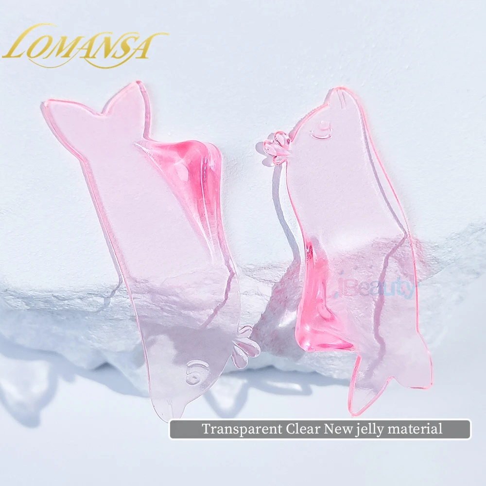 Dolphin Shape Reusable Silicone Eyelash Perm Lashes Rod Shield Lash Softening Pads Eyelash Curler Makeup Tool