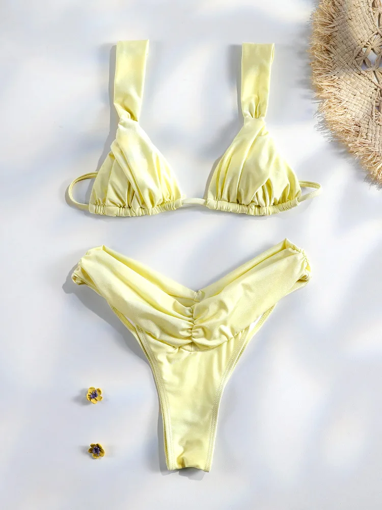 Set Bikini Sexy con Pieghe - Vista posteriore