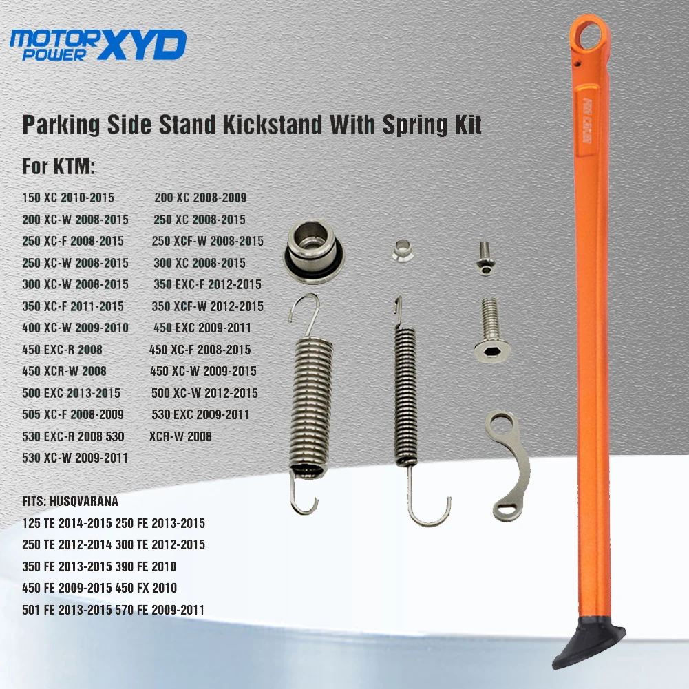 Durable Motorcycle Parking Side Stand Kickstand with Spring Kit