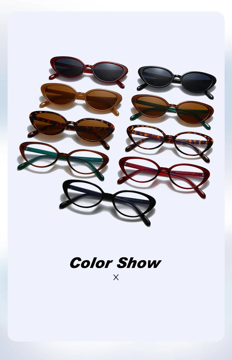Schutzbrille 1/3 stücke Neue Cat Eye Kleine Rahmen Sonnenbrille Fahren Anti-Uv Sonnenbrille Damen Mode Gläser Unisex ﻿ – Detail 3