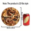 Wooden wall clock with a dragon carving, perfect for home or office decor. Requires AA batteries 2