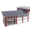 1/160 N Scale Buildings Train Railway Layout Modern Repair BUS Garage Model DIY toys for children modeling hobby gifts 4
