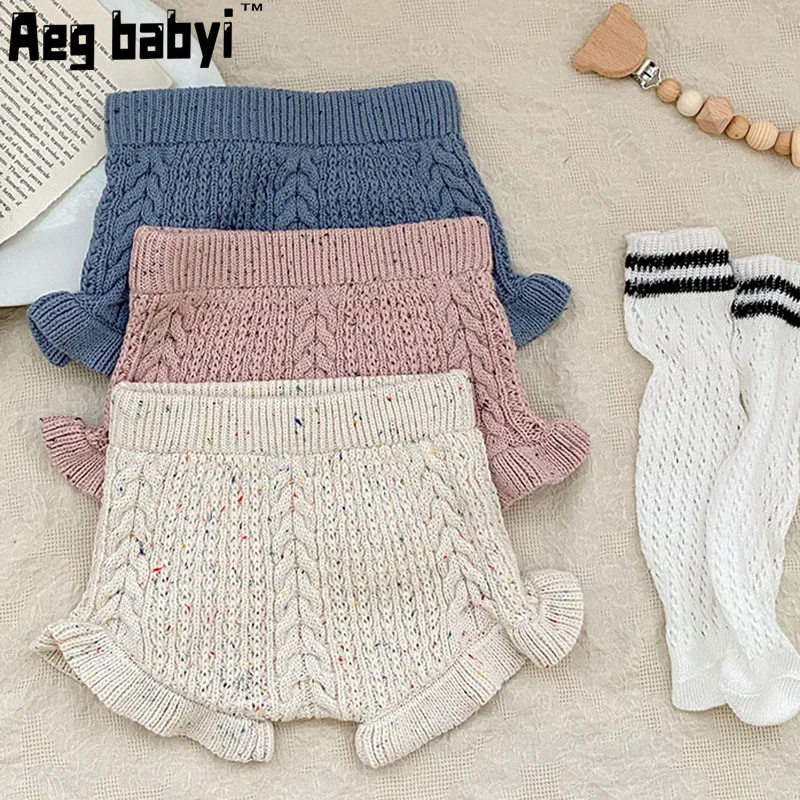 Baby PP Shorts Kids Baby Boys Girls Knitting Shorts Boy Girl Pants Spring Autumn Girl Knit Pants Children Clothing