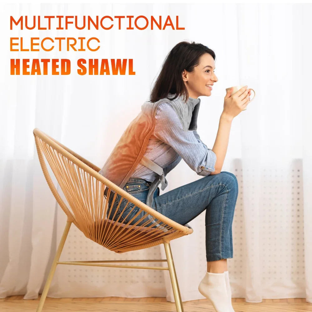 Electric Heated Shawl Hot Compress Constant Temperature Winter Neck Back Abdomen Leg Waist Keep Warm Blanket Home Office 60*90cm electric heating blanket,electric heating pad