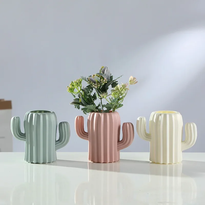 Pen Holder Creative Student Stationery Desktop Cactus Desk Multifunction Storage Box PE Pen Container Brush Pot Office Supplies pen holder desk organizer pen and brush holder desk storage rack brush holder