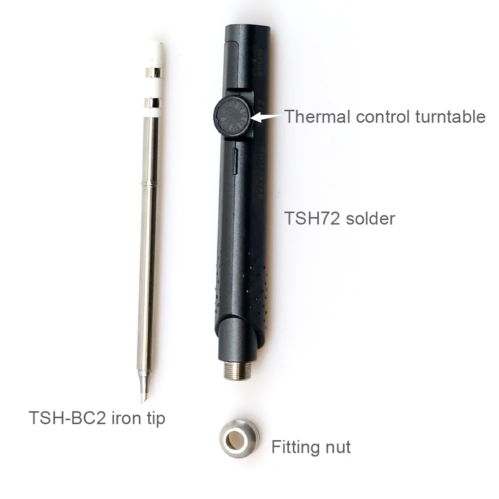 SH72 65W Mini Electric Soldering Iron Adjustable Temperature Portable Solder Welding Station with 24V Power Supply 220-400 ℃ 4