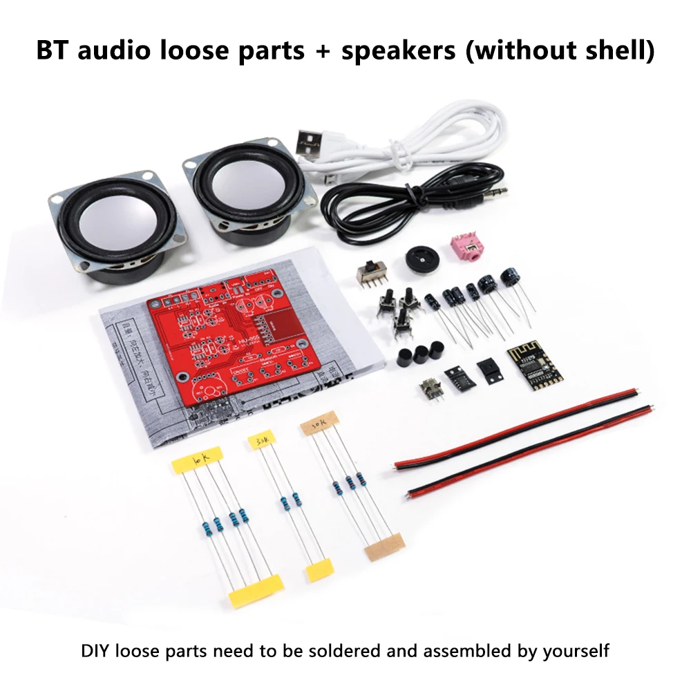 DIY Bluetooth hoparlör kiti lehimleme projesi USB Mini ev Stereo lehimleme uygulama için ses amplifikatörü DIY elektronik kitleri