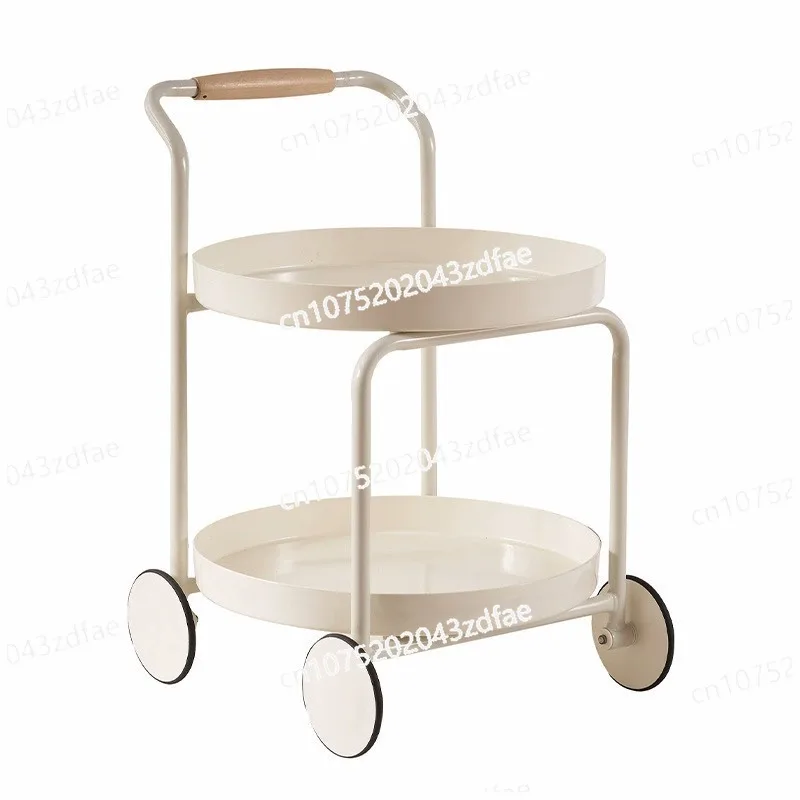 

Movable Sofa Side Table, Creamy Style, Household Coffee Table, Moon Trolley, Internet Celebrity, Small Apartment, Bedside Shelf