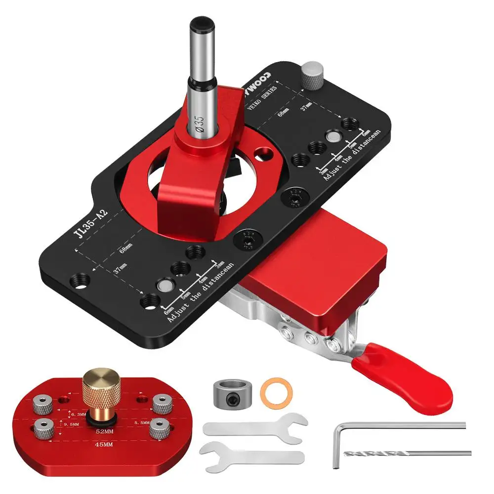 Enjoywood-woodworking Hole Opener 35 mm Abridor de Furos Porta Gabinete Woodwork Drilling Guide