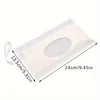 5pcs Portable Wet Wipes Hand-Held Pouch, Container for Wet Tissues Lightweight Wet Wipe Dispenser,Transparent Wet Wipe Bag 4