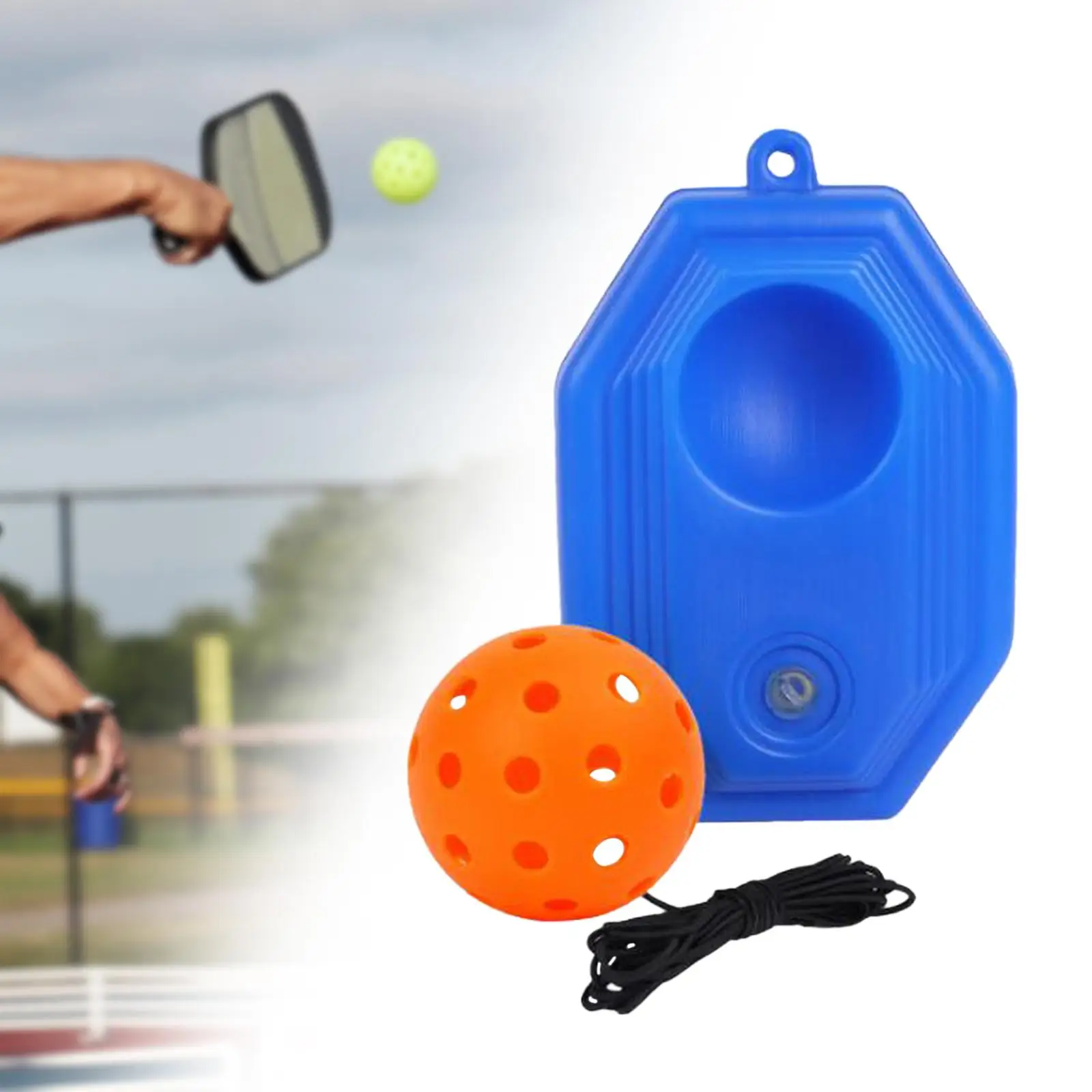 

Pickleball Trainer Pickleball Ball with Cord Beginner Practical Sport Pickleball Solo Equipment Baseboard Rebound Practice Tool